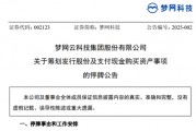 A股突發(fā)！又一重大資產(chǎn)重組，夢網(wǎng)科技明起停牌