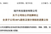 再次掛牌！璉升科技擬1684萬元轉(zhuǎn)讓全資子公司股權(quán)及商標(biāo)，多年凈利虧損