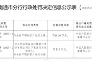 江蘇海安鹽海村鎮(zhèn)銀行被罰20萬元：與身份不明的客戶進行交易