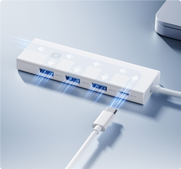 49元！小米四合一雙頭分線器開售：四口USB 3.0可同時傳輸