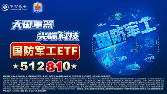尾盤再突破！國防軍工ETF（512810）上探6.39%再刷階段新高！逾百億元主力資金狂涌
