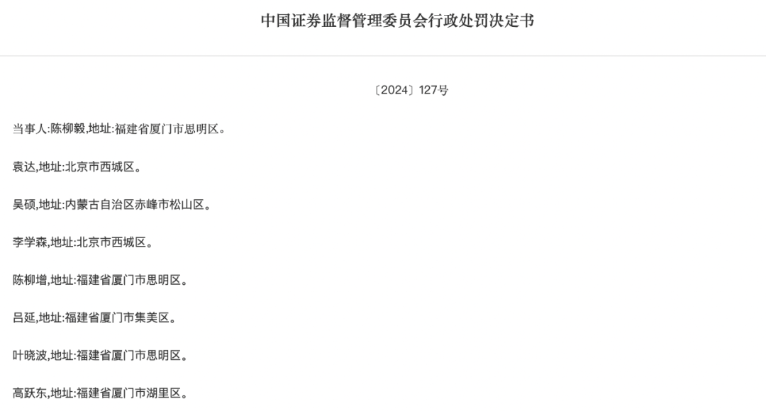 重罰！證監(jiān)會出手