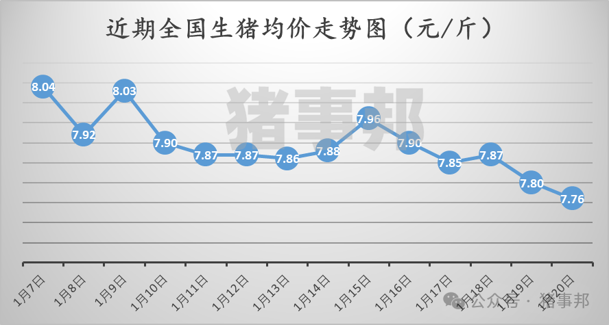 1月20日豬價匯總(多數(shù)延續(xù)跌勢?。?></p>
<p><p style=