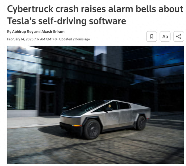 特斯拉Cybertruck事故引發(fā)對其自動駕駛軟件的擔(dān)憂