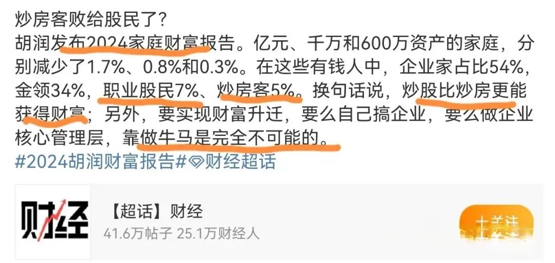 中國(guó)超高凈值家庭中，職業(yè)股民占比14%